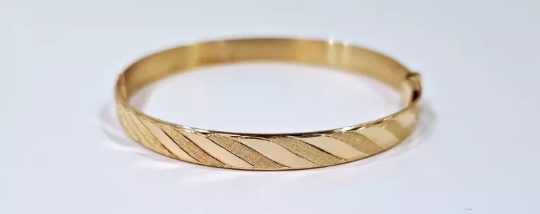 ZŁOTA BRANSOLETKA 585 16,5G 14K SZTYWNA, KOŁO