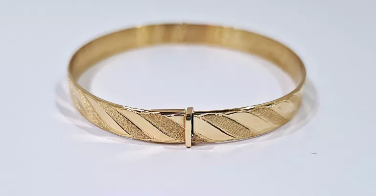 ZŁOTA BRANSOLETKA 585 16,5G 14K SZTYWNA, KOŁO