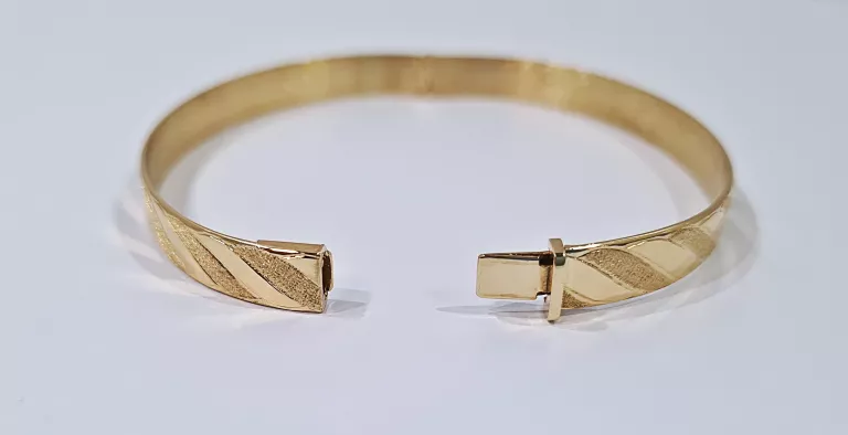 ZŁOTA BRANSOLETKA 585 16,5G 14K SZTYWNA, KOŁO