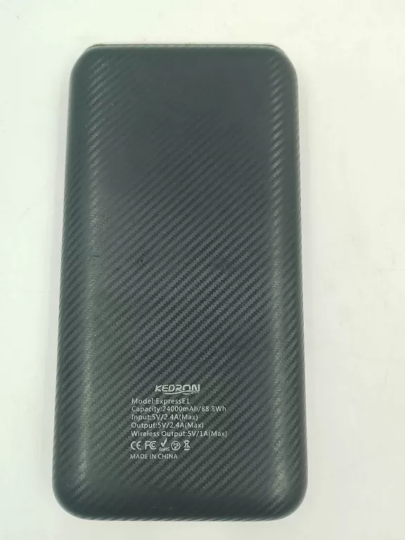 POWERBANK 24000MAH PRZENOŚNA ŁADOWARKA KEDRON EXPRESS E1 CZARNY