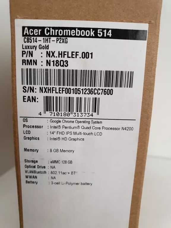 ACER CHROMEBOOK 514 CB514-1HT-P2XG  - OPIS