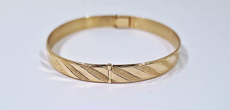 ZŁOTA BRANSOLETKA 585 16,5G 14K SZTYWNA, KOŁO