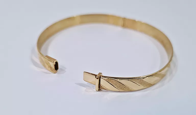 ZŁOTA BRANSOLETKA 585 16,5G 14K SZTYWNA, KOŁO