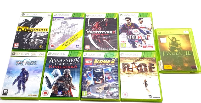 ZESTAW 9 GIER XBOX 360 EDITIONS