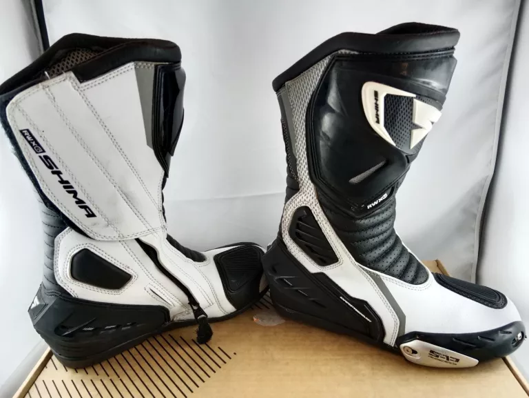 BUTY MOTOCYKLOWE DAMSKIE SHIMA RWX-6 WHITE BIAŁY CZARNY (38)