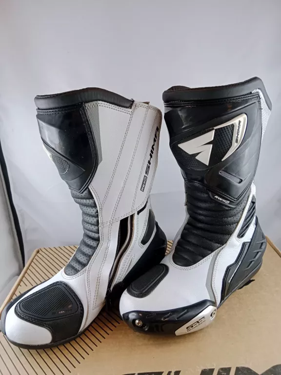 BUTY MOTOCYKLOWE DAMSKIE SHIMA RWX-6 WHITE BIAŁY CZARNY (38)