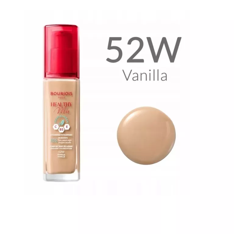 BOURJOIS HEALTHY MIX PODKŁAD ROZŚWIETLAJĄCY ANTI-FATIGUE 52 VANILLA 30ML