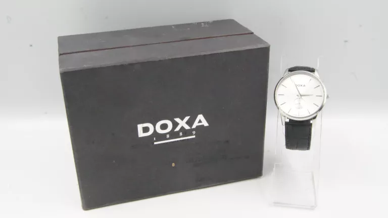 ZEGAREK MĘSKI DOXA SLIME LINE 105.10 PUDEŁKO SREBRNA TARCZA IGŁA