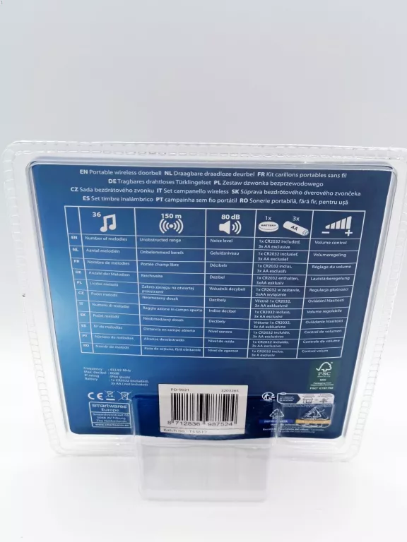 DZWONEK BEZPRZEWODOWE SMARTWARES 150 M 80 DB