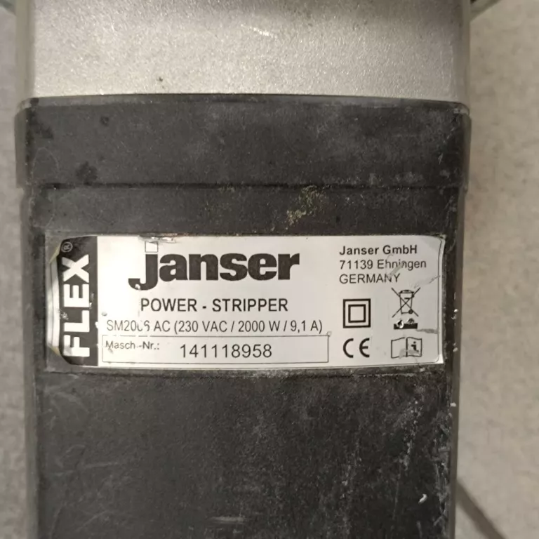 JANSER FLEX SM 2006 AC POWER STRIPPER ZDZIERAK DO KLEJU I WYKŁADZIN