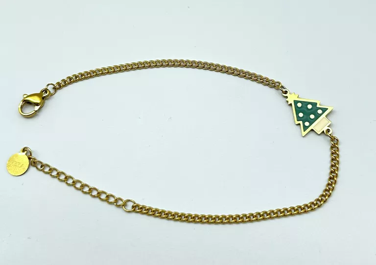 14280 BRANSOLETKA STALOWA CHOINKA 16-19CM