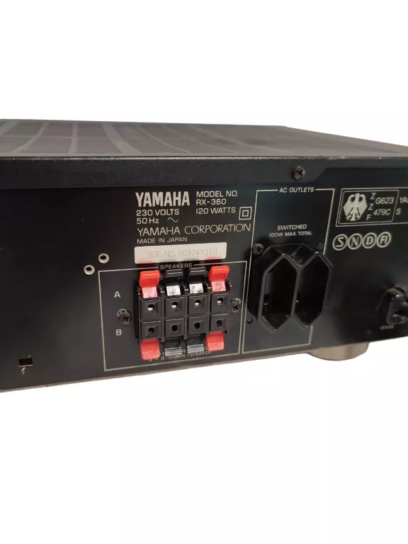 AMPLITUNER YAMAHA RX-360 120W + 2 X GŁOŚNIK PHILIPS FWB-C355 BASS REFLEX