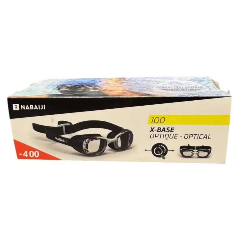 OKULARKI PŁYWACKIE NABAIJI XBASE KOREKCYJNE JASNE SZKŁA -4.00