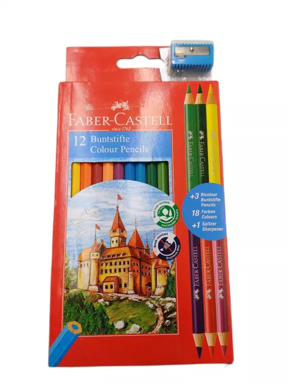KREDKI FABER-CASTELL BUNTSTIFTE COLOUR GRIP 12 SZT