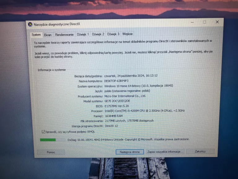 LAPTOP MSI GE70 I5 16GB RAM GT750M