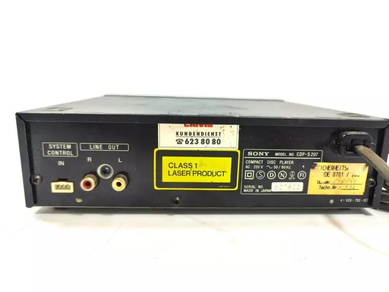 ODTWARZACZ CD SONY CDP-S207