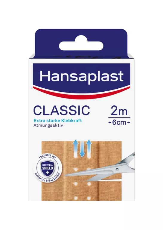 PLASTER OPATRUNKOWY DO CIĘCIA HANSAPLAST CLASSIC 2 M X 6 CM
