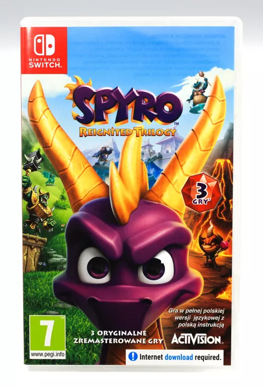 GRA NINTENDO SWITCH SPYRO REIGNITED TRILOGY 3 GRY DUBBING PL