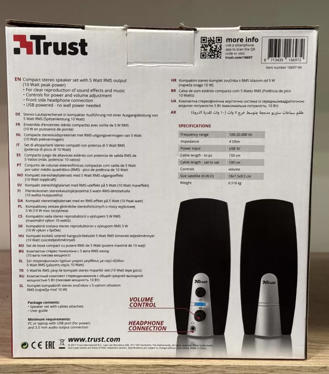 GŁOŚNIKI PC/LAPTOP TRUST SPEAKER SET