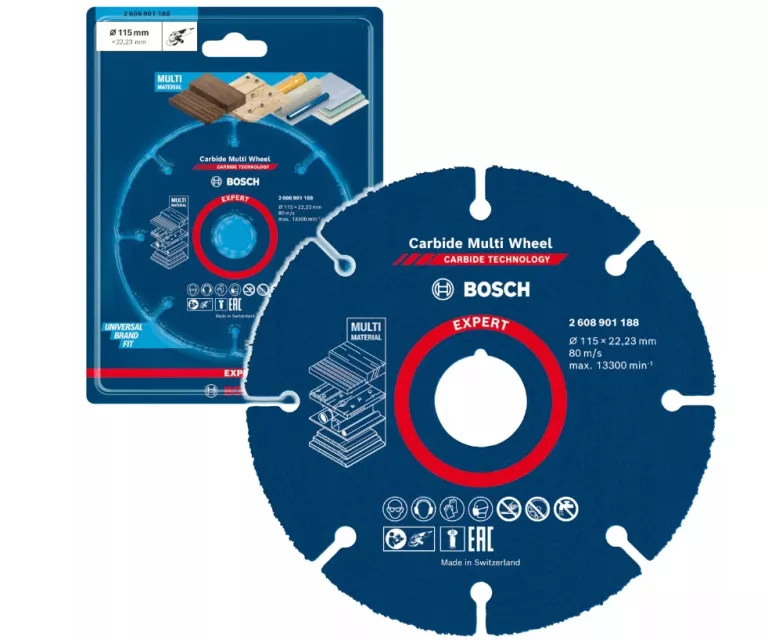 BOSCH EXPERT UNIWERSALNA TARCZA CARBIDE MULTI WHEEL 115MM/1,0MM