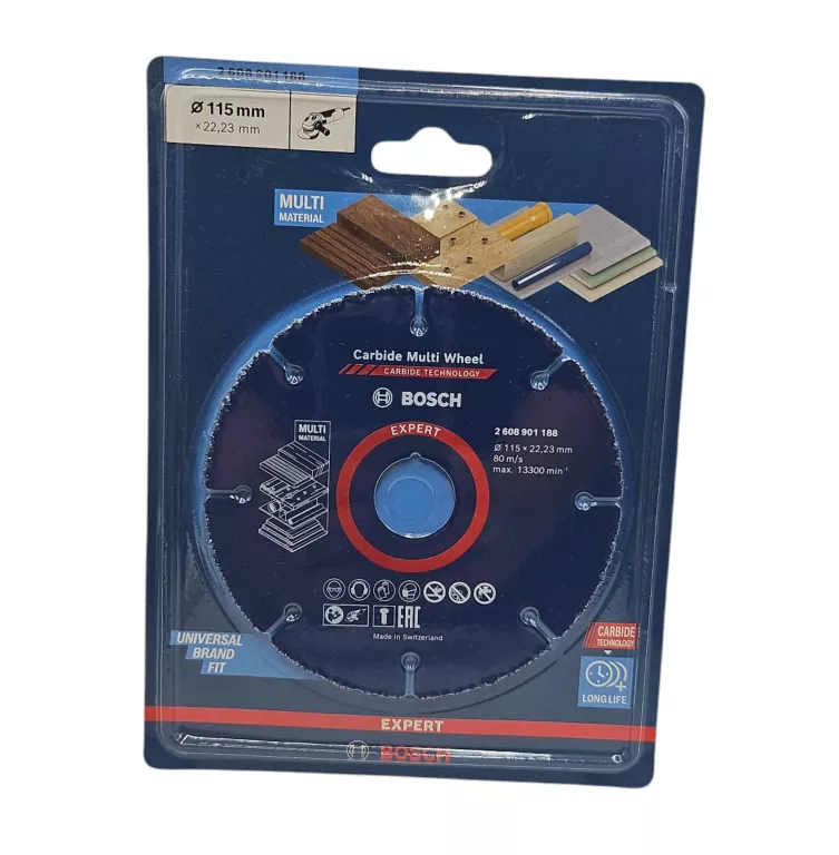 BOSCH EXPERT UNIWERSALNA TARCZA CARBIDE MULTI WHEEL 115MM/1,0MM