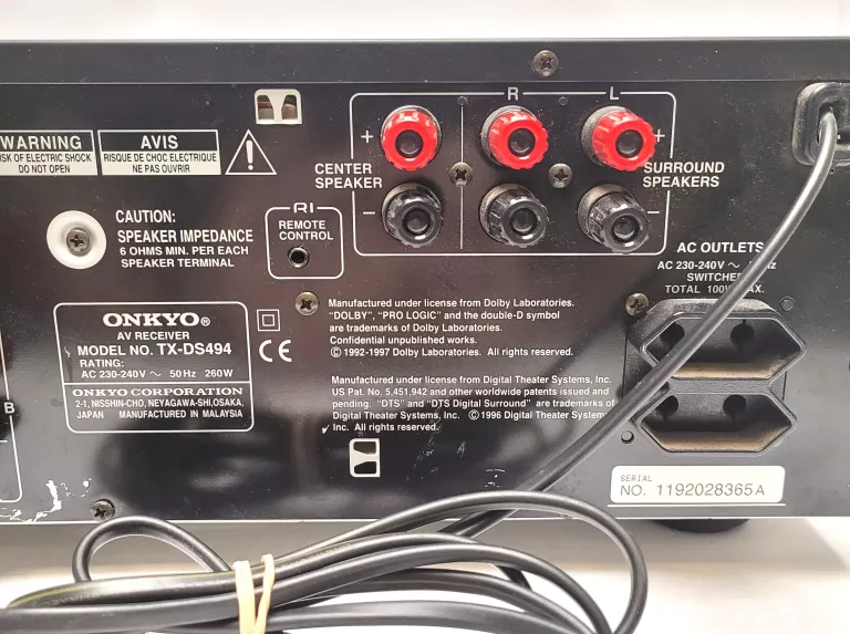 AMPLITUNER ONKYO TX-DS494