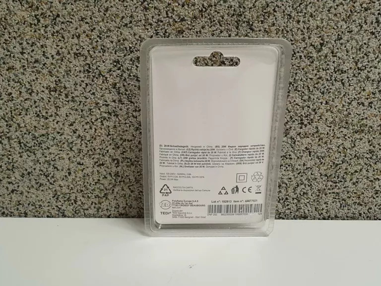 ŁADOWARKA TEDI 20W TYP USB C BIAŁA 3A