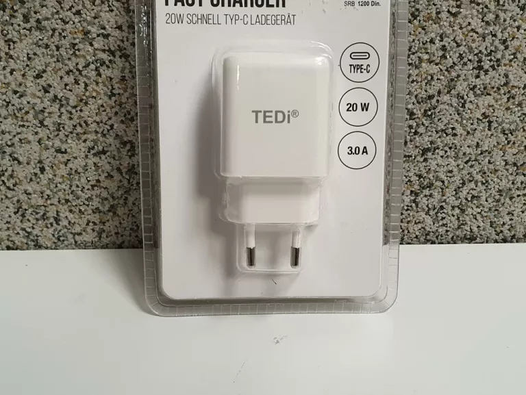 ŁADOWARKA TEDI 20W TYP USB C BIAŁA 3A