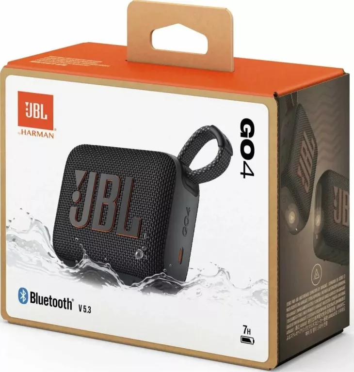 GŁOŚNIK MOBILNY JBL GO4 CZARNY BLUETOOTH 4.2 W PRZENOŚNY IP67