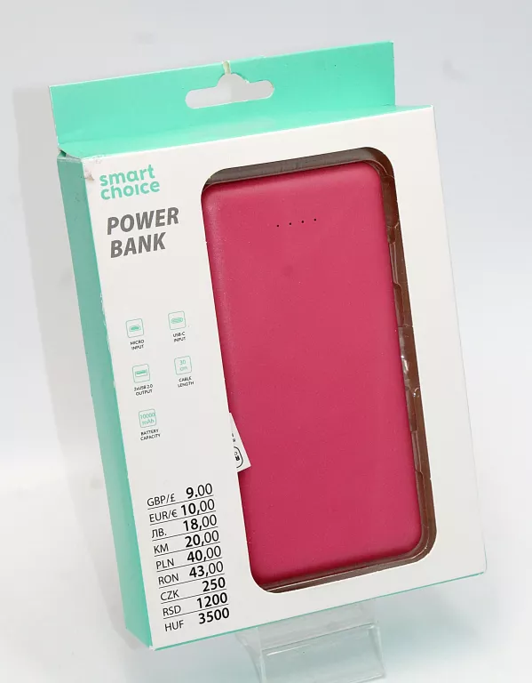 POWERBANK SMART CONNECT 10000 MAH RÓŻOWY