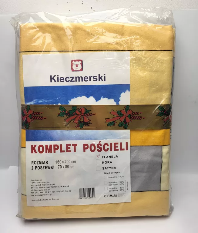 KOMPLET POŚCIELI KIECZMERSKI BAWEŁNA 65% 160X200(2 POSZEWKI 70X80)