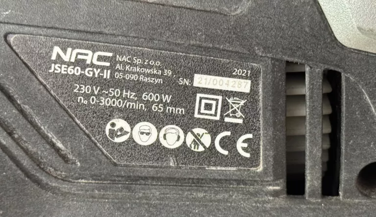 WYRZYNARKA ELEKTRYCZNA NAC JSE60-GY-II 600W 65MM