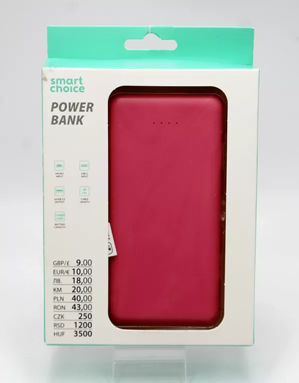 POWERBANK SMART CONNECT 10000 MAH RÓŻOWY