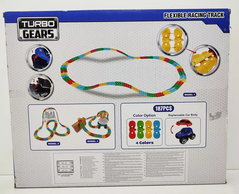 SAMOCHODZIK Z TOREM WYŚCIGOWYM TURBO GEARS 3+