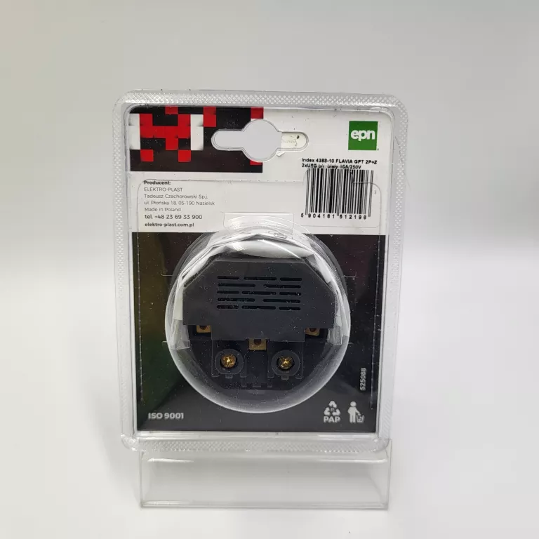 ELEKTRO-PLAST FLAVIA GNIAZDO POJEDYNCZE Z 2 X USB BIAŁE