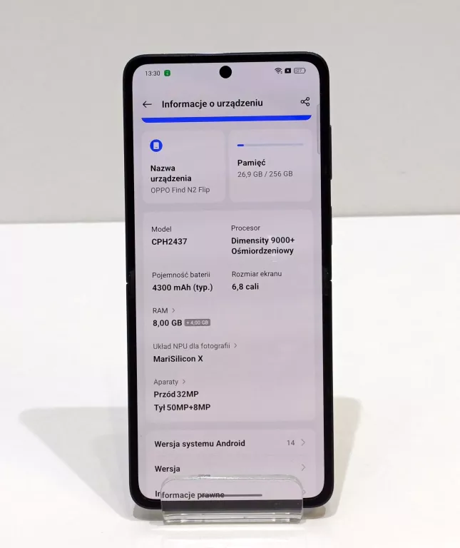 TELEFON OPPO FIND N2 FLIP 8/256 GB CPH2437 2SIM