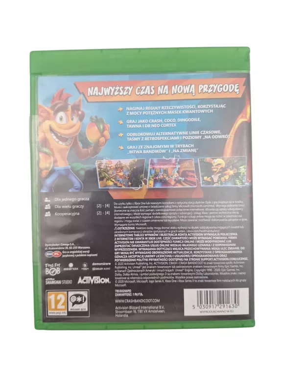 GRA CRASH BANDICOOT 4 XBOX ONE/ SERIES X