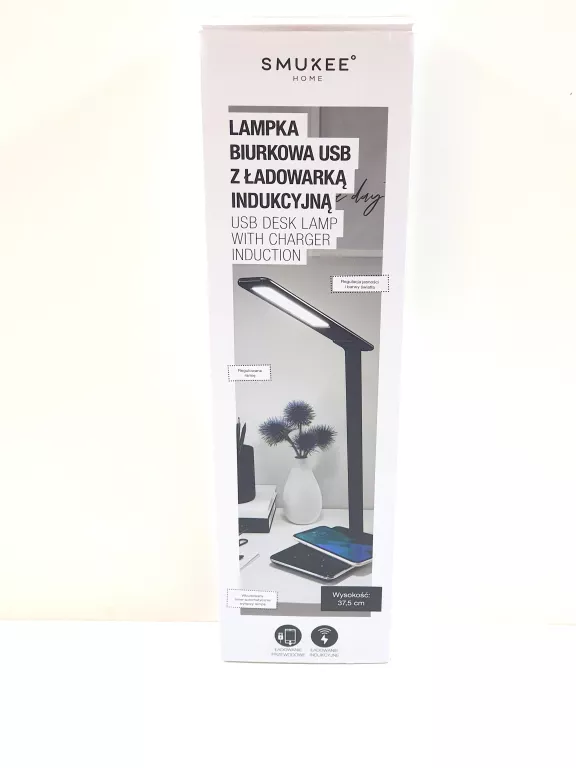 LAMPKA BIURKOWA LED USB ŁADOWARKA INDUKCYJNA