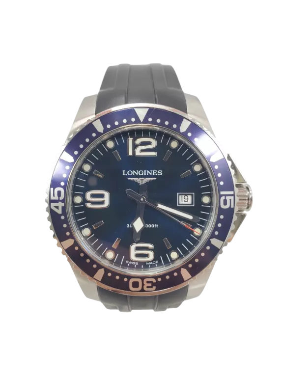 ZEGAREK MĘSKI LONGINES HYDROCONQUEST L3.640.4 SILIKONOWY PASEK