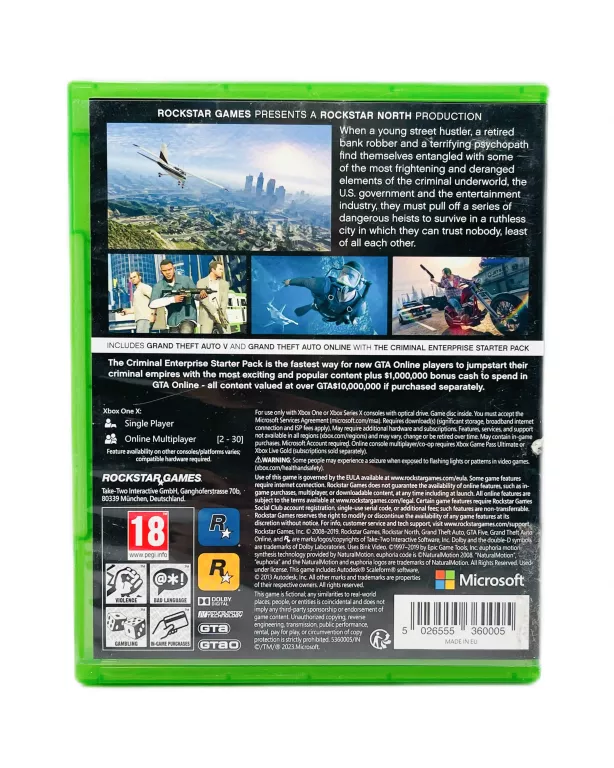 GRA GRAND THEFT AUTO V PREMIUM EDITION XBOX ONE GTA 5