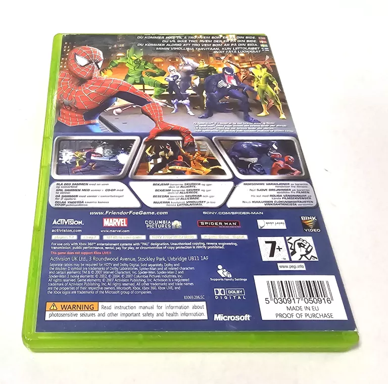 GRA NA XBOX360 SPIDERMAN FRIEND OR FOE