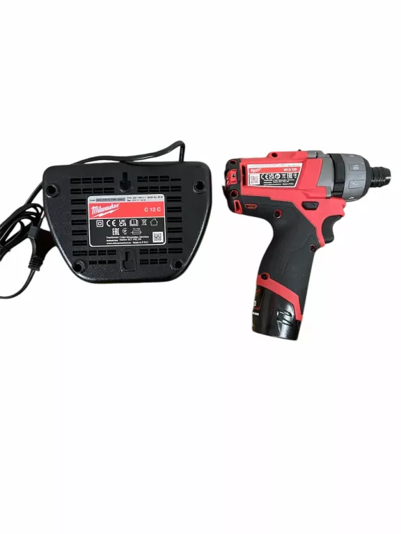 ZAKRĘTARKA UDAROWA MILWAUKEE M12CD-0 + ŁADOWARKA MILWAUKEE C12C + AKU