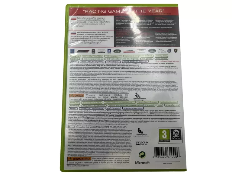 GRA FORZA MOTOSPORT 4 XBOX 360