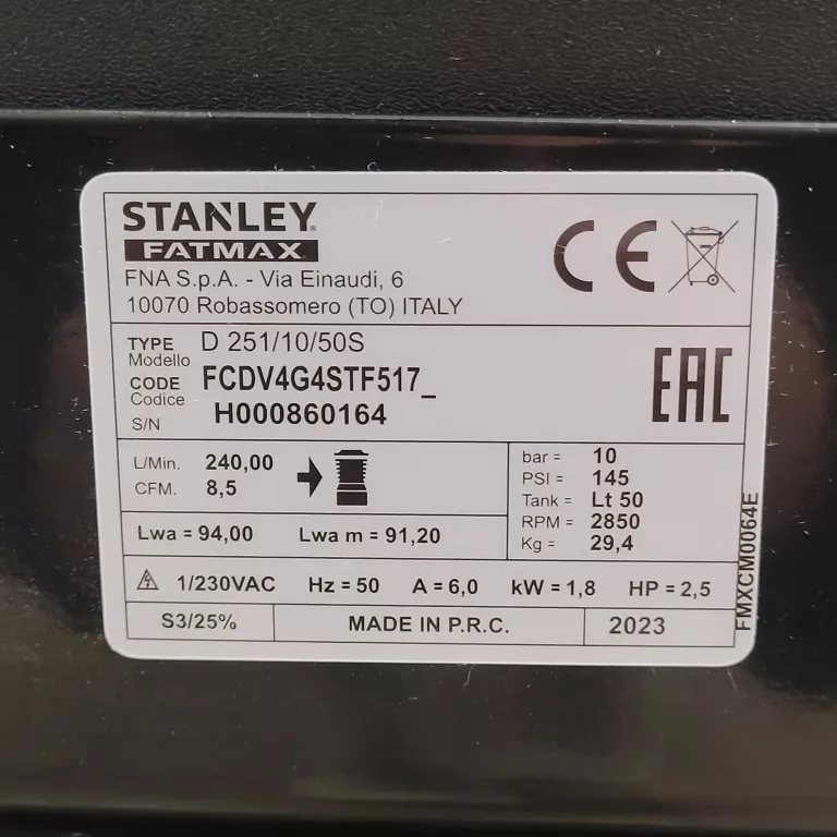 KOMPRESOR STANLEY FATMAX 50L ROK 2023 ODBIÓR OSOBISTY! POLECAM!