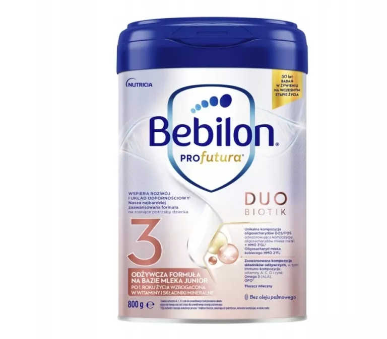 BEBILON PROFUTURA DUOBIOTIK 3, ODŻYWCZA FORMUŁA NA BAZIE MLEKA 800G