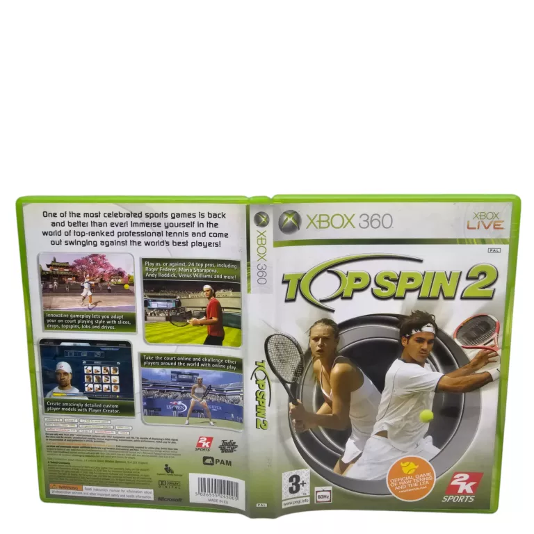 TOP SPIN 2 MICROSOFT XBOX 360