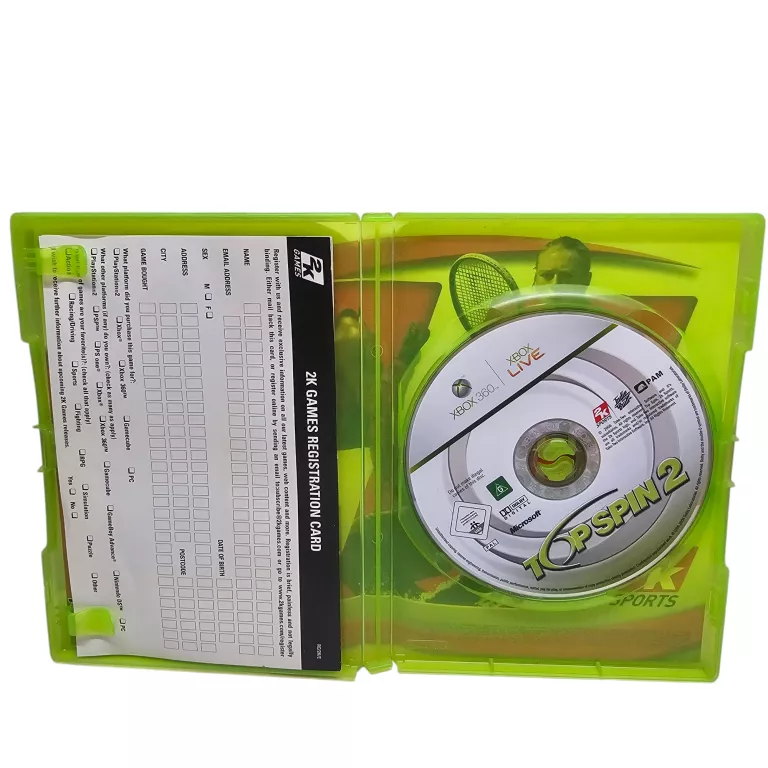 TOP SPIN 2 MICROSOFT XBOX 360