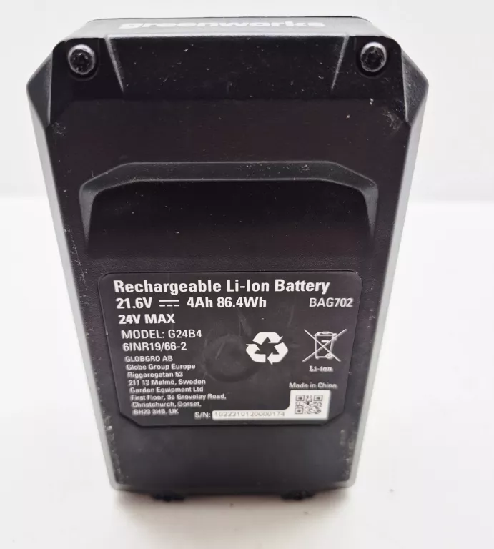 AKUMULATOR GREENWORKS 4AH 24V