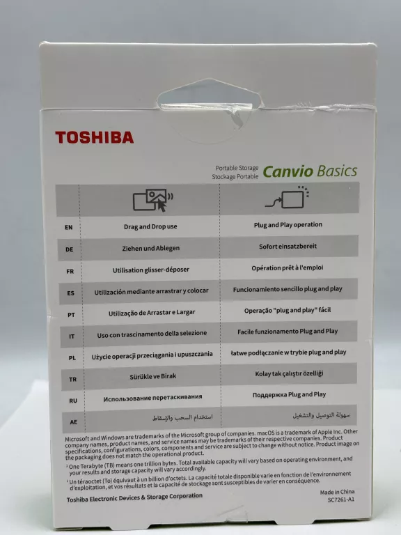 DYSK ZEWNĘTRZNY TOSHIBA CANVIO BASICS 2.5" 2TB CZARNY