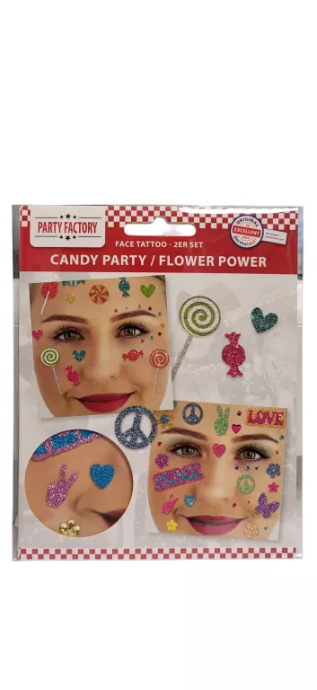 TATUARZE NA TWARZ CANDY PARTY